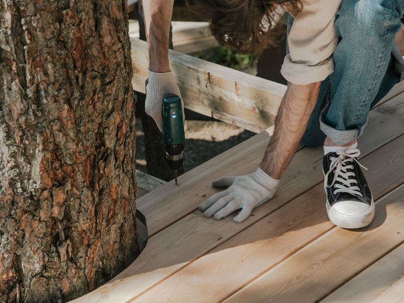 Deck builders job in the Windsor Ridge neighborhood of Iowa City